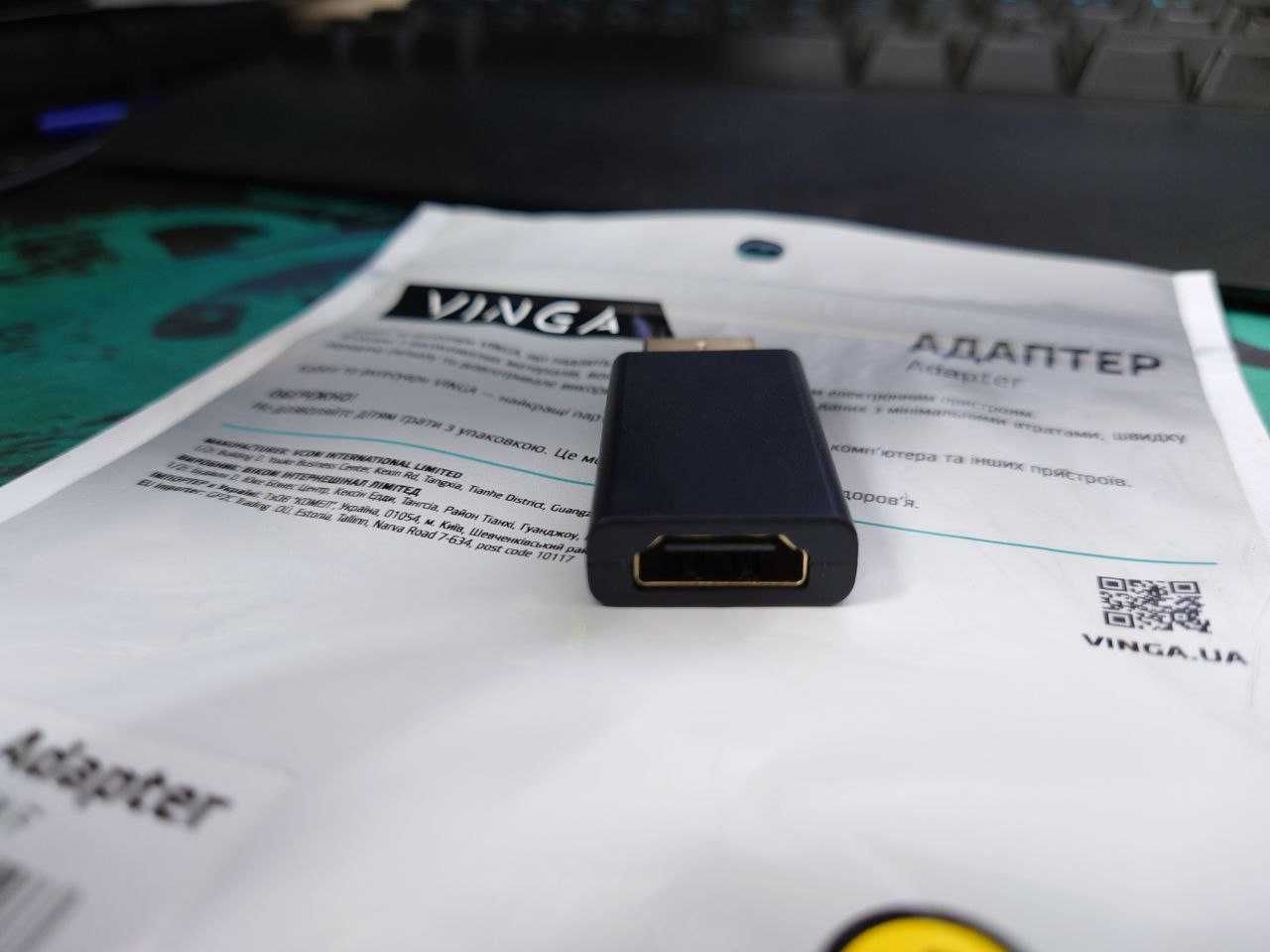 Перехідники HDMI VGA TYPE-C Display Port DVI VINGA