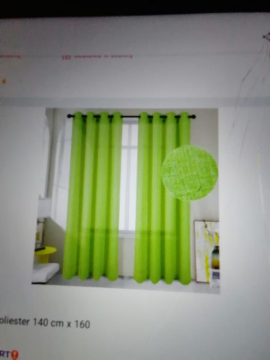 Zasłony zielone groszek
