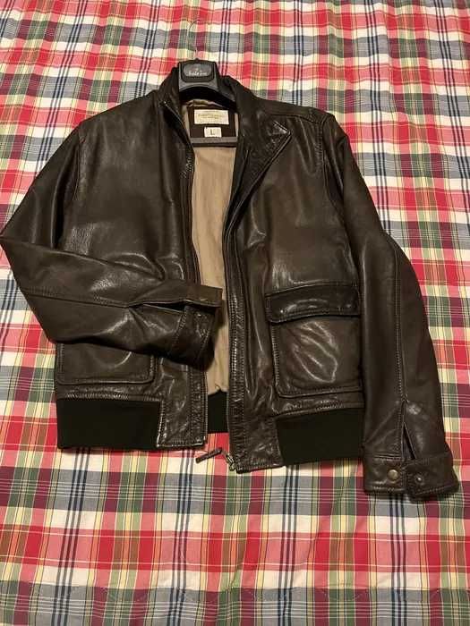 Casaco homem Throttleman de pele genuína homem L