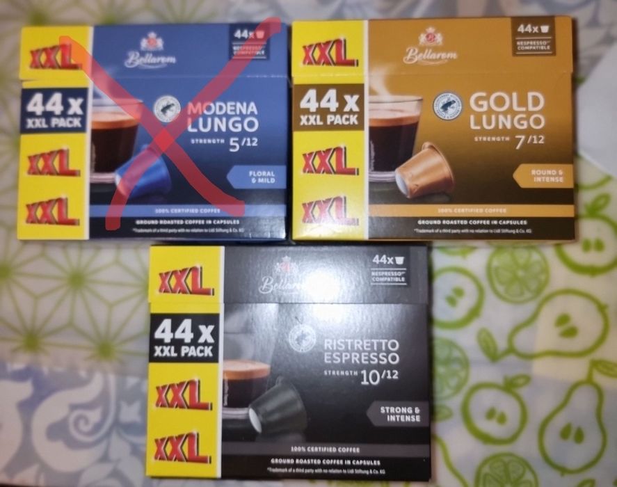 Кава Bellarom XXL 44 капсули в пачці, для Nespresso систем.