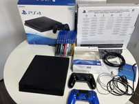 Playstation 4 ps4 slim 500 gb 2 pady + gry