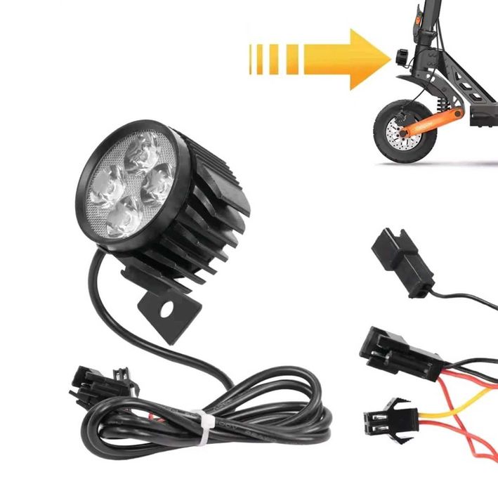 Lampa reflektor 2w1 klakson część hulajnoga Kugoo M4 pro 1szt. 3linie