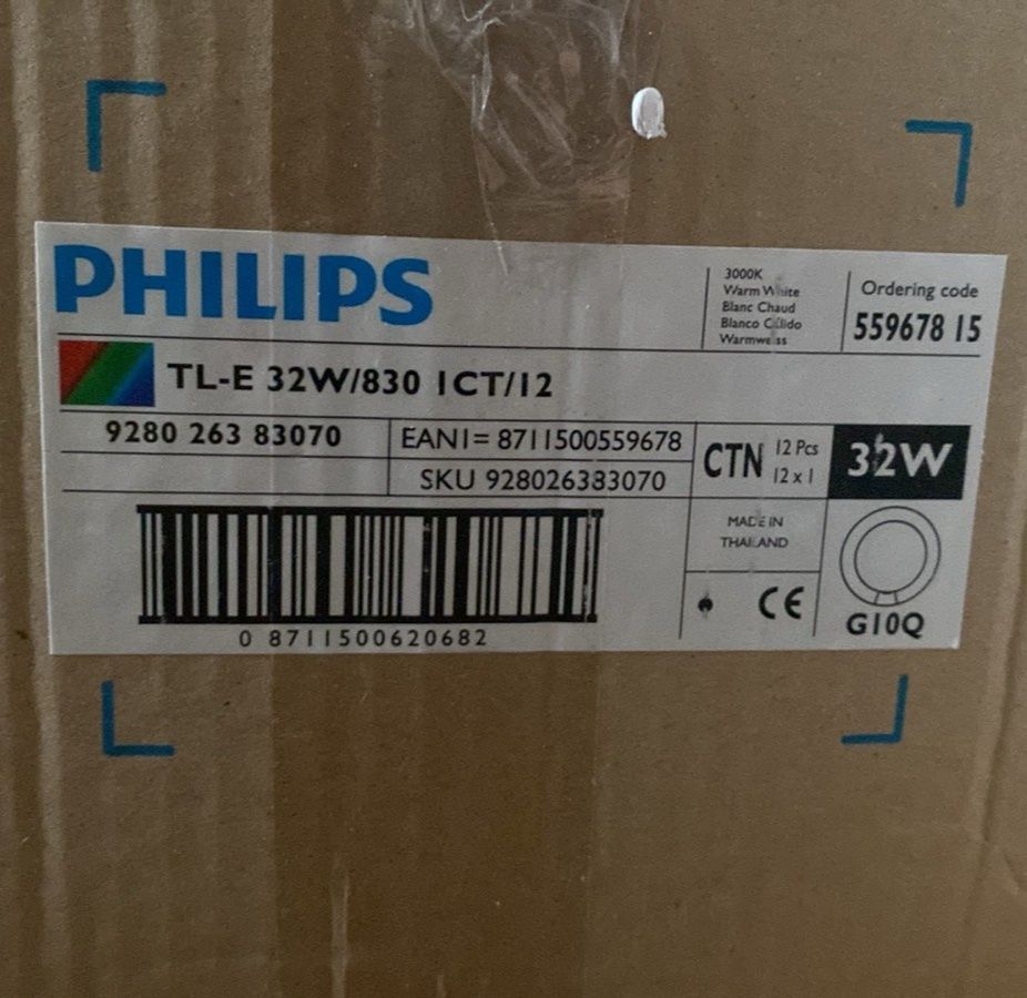 Люмінесцентна неінтегрована кільцева лампа Philips TL-E 32W/830 1CT/12