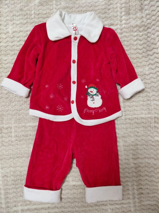 Новорічний дитячий велюровий костюм