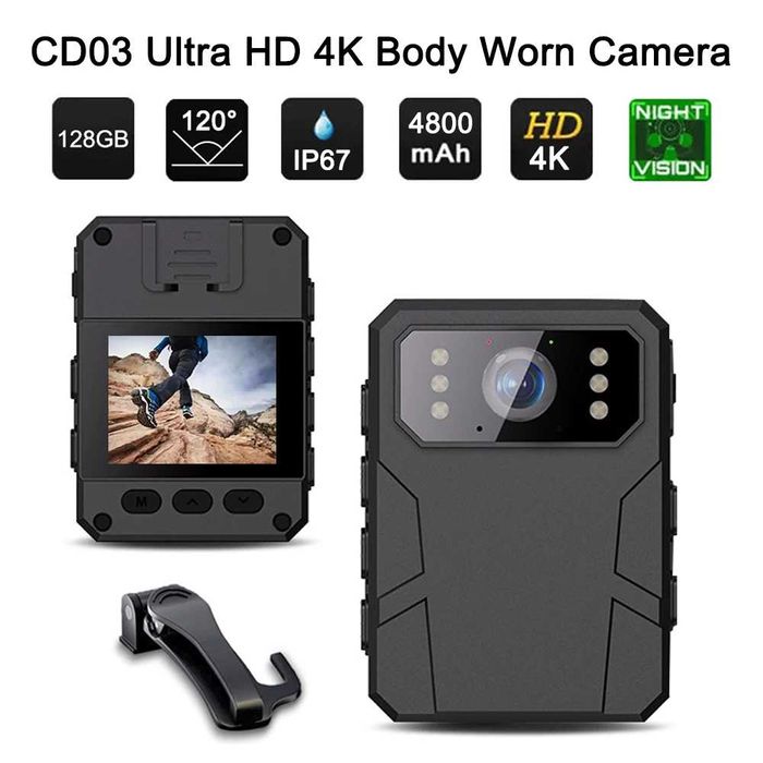 Боди камера A23, Нагрудна камера 1080P , Відеореєстратор 10 год