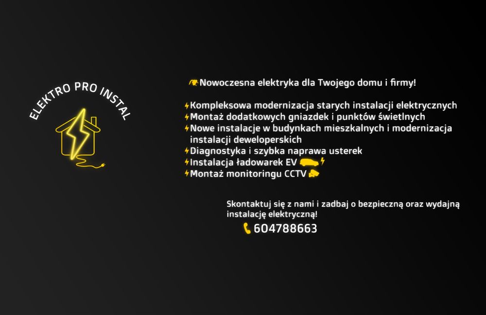 Usługi elektryczne, elektryk | Elektro Pro Instal