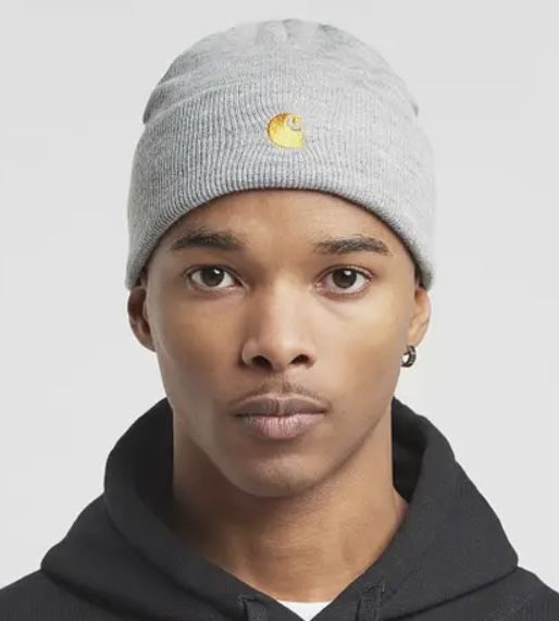 Шапка сіра Carhartt WIP Chase Beanie