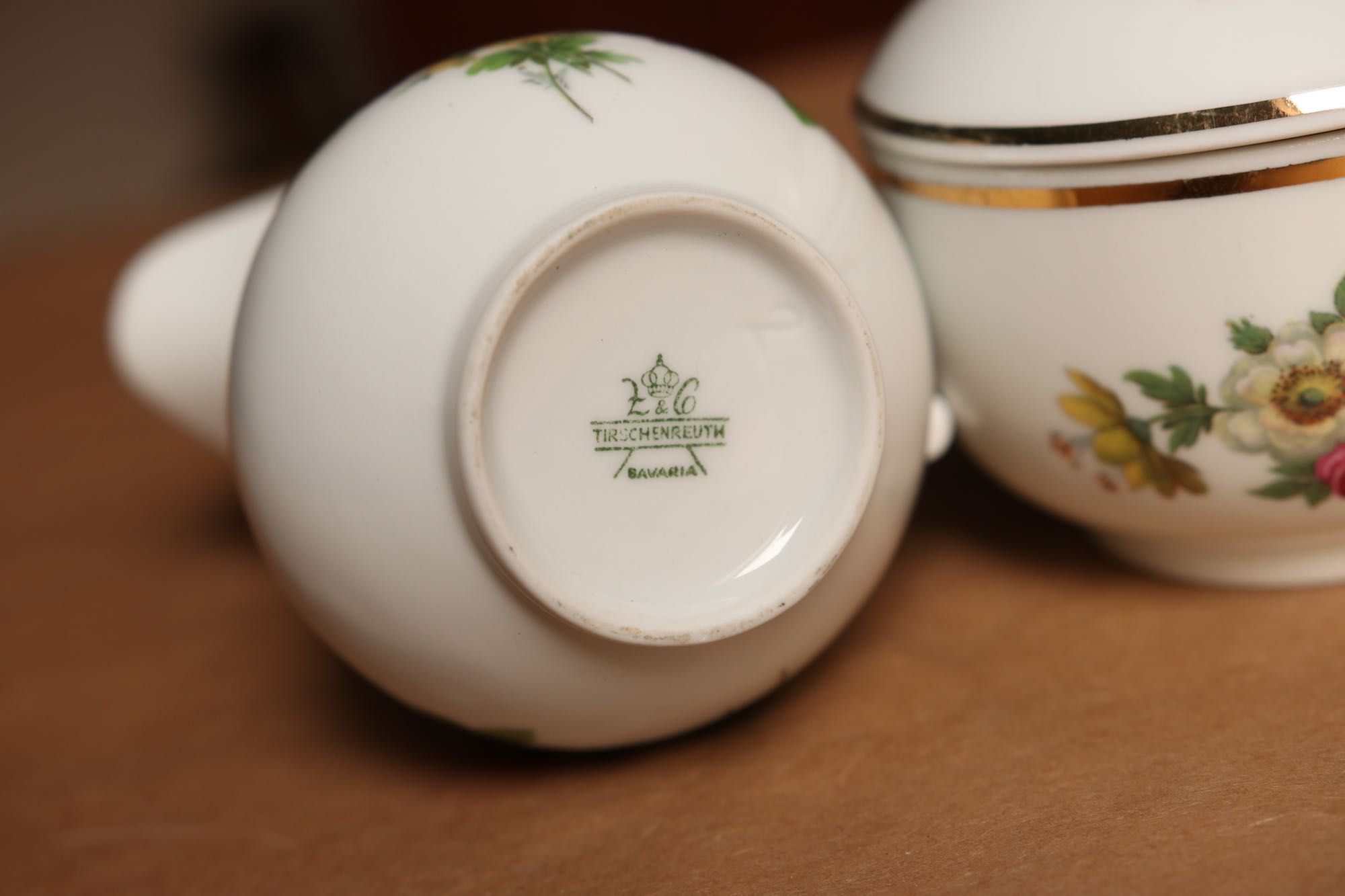 Serwis 6 osób Bavaria Tirschenreuth porcelana dzbanek trio