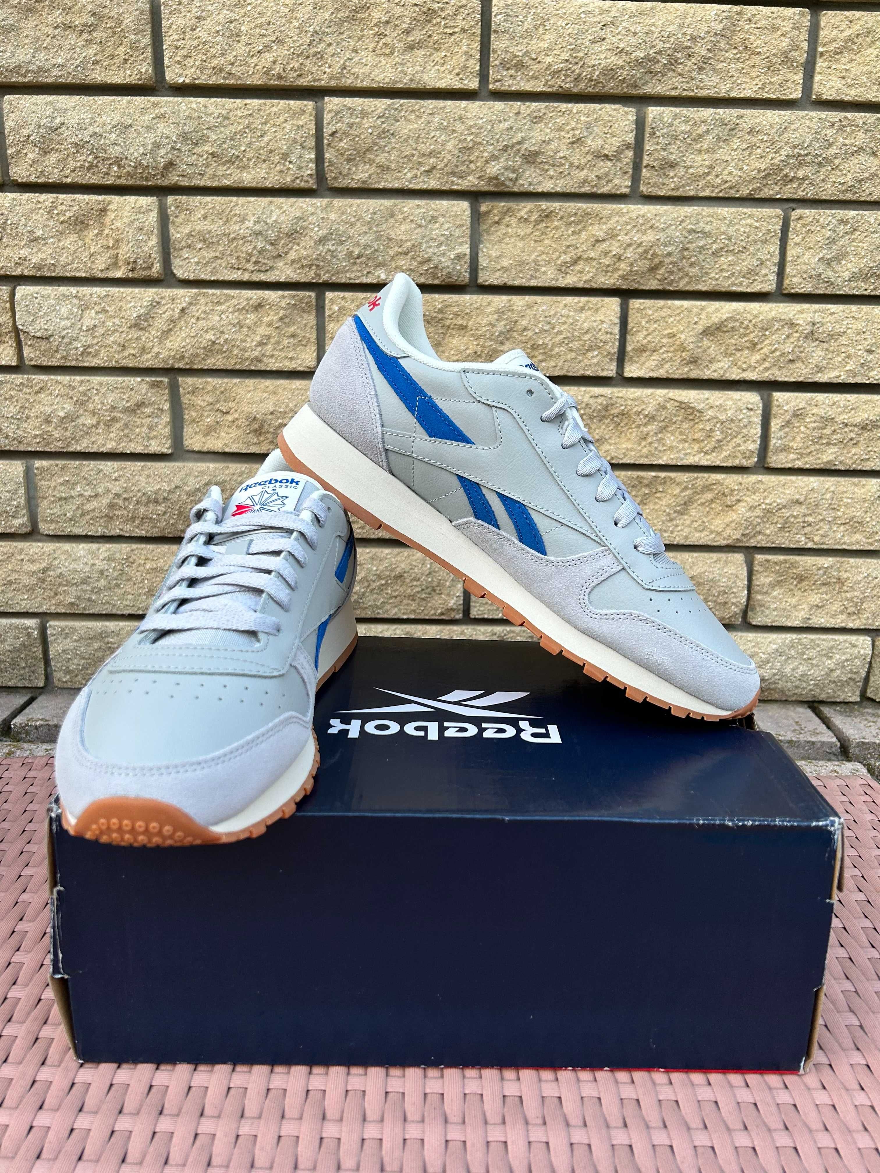 Кросівки Reebok Classic Grey Blue Оригінал (Розміри та кольори)