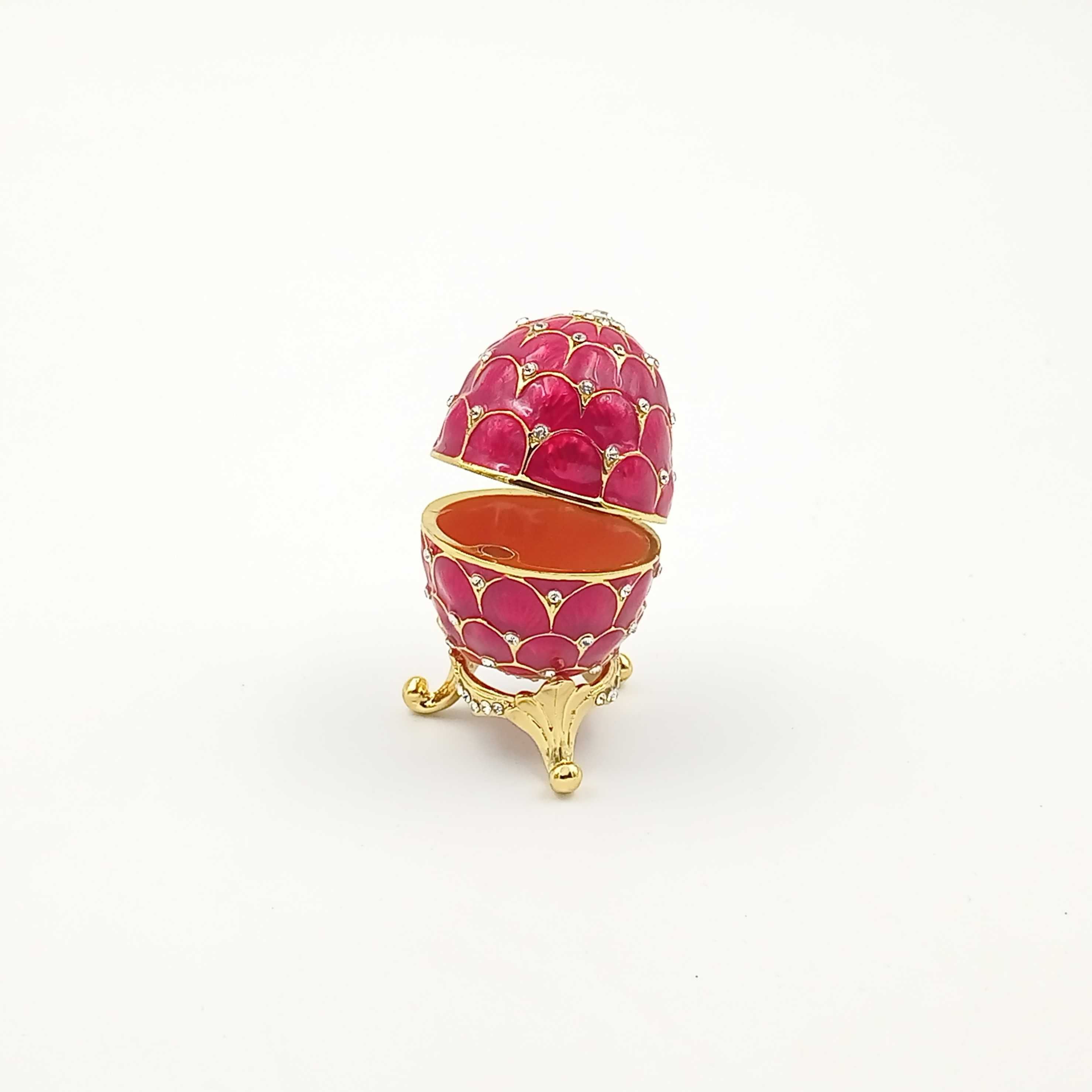 Jajko jajo faberge pojemniki szkatułka czerwone