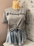 Champion szara koszulka crop top luźna oversize
