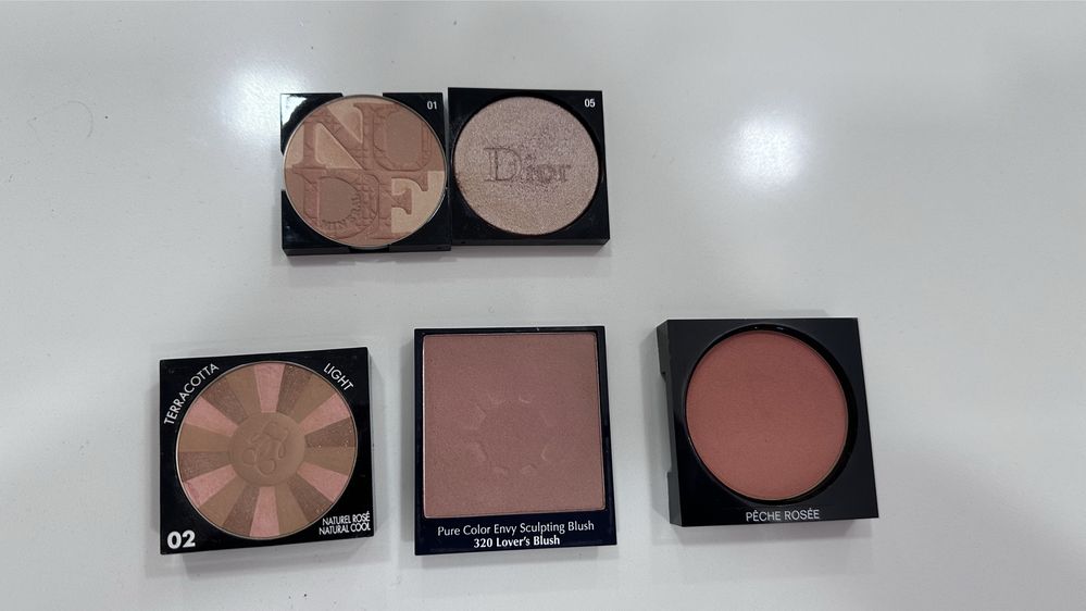 Sombras Chanel e Dior