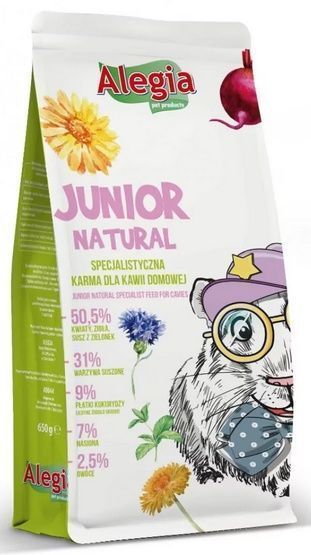 Karma dla młodych świnek morskich (do 6 miesiąca życia) Alegia 650g