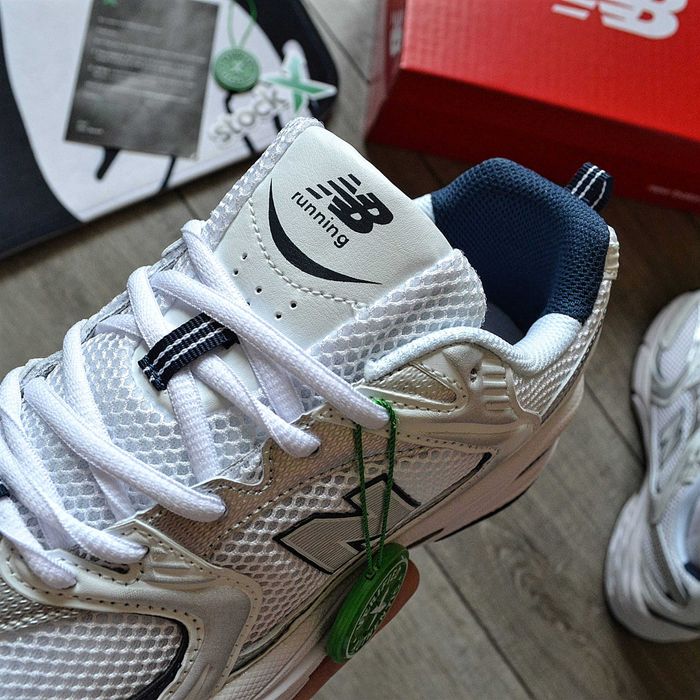 Мужские кроссовки New Balance 'White/Silver/Navy' Размеры 40-44