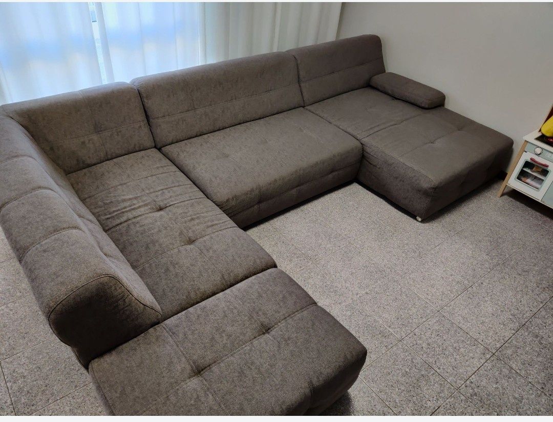 Sofa cama Boogie com Chaise Long em U