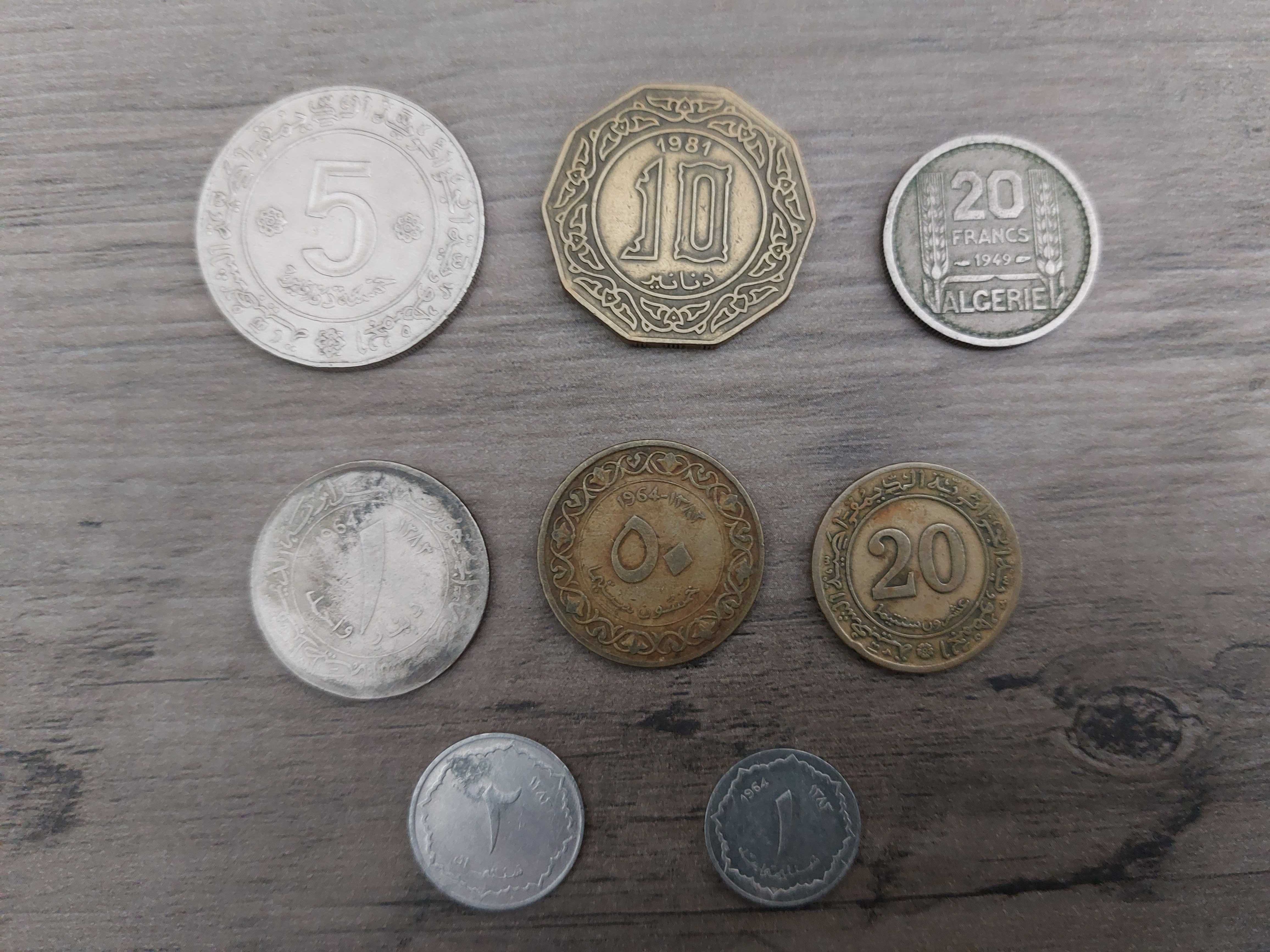 Lotes Moedas Estrangeiras - Argélia - Tunísia - Hong Kong