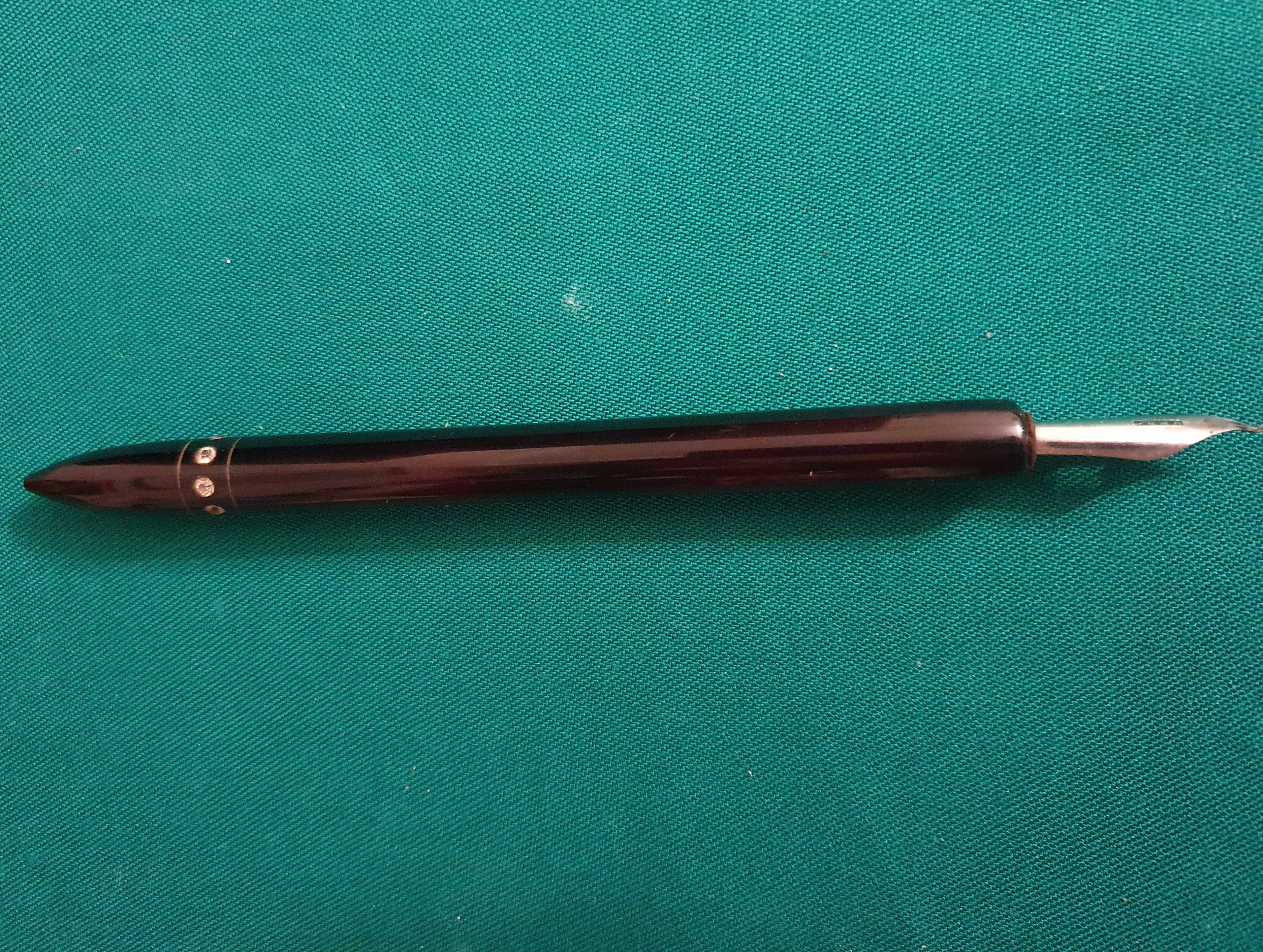 Caneta de Pena em Laca com 7 Safiras, muito antiga - séc. XIX