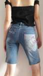OKAZJA spodnie jeansowe jeansy bermudy hafty 36 s 34 xs szorty wiosna