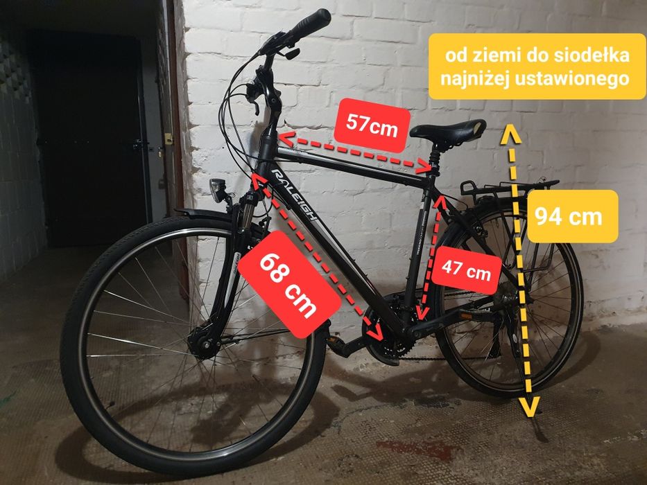 Rower męski trekkingowy miejski Raleigh Shimano