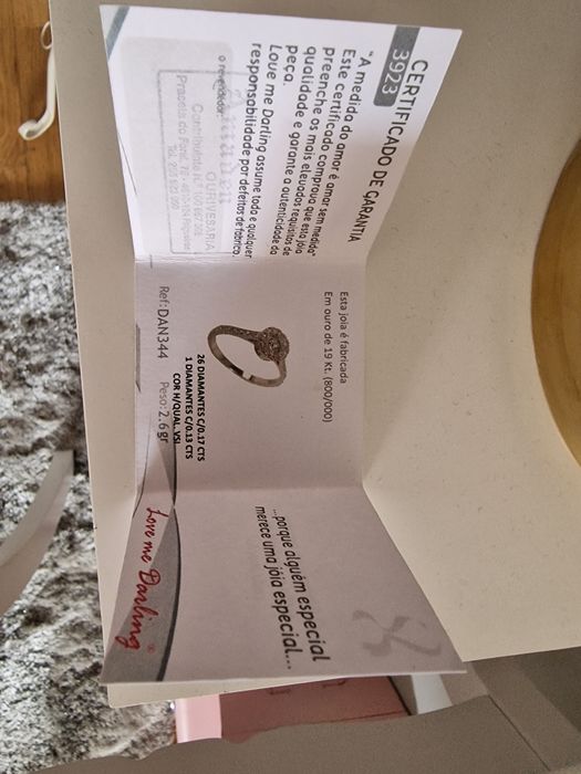 Anel Aliança Noivado 27 Diamantes/Ouro branco 19kt