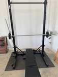 Gimnasio -Conjunto de musculação completo — rack + banco de pesos