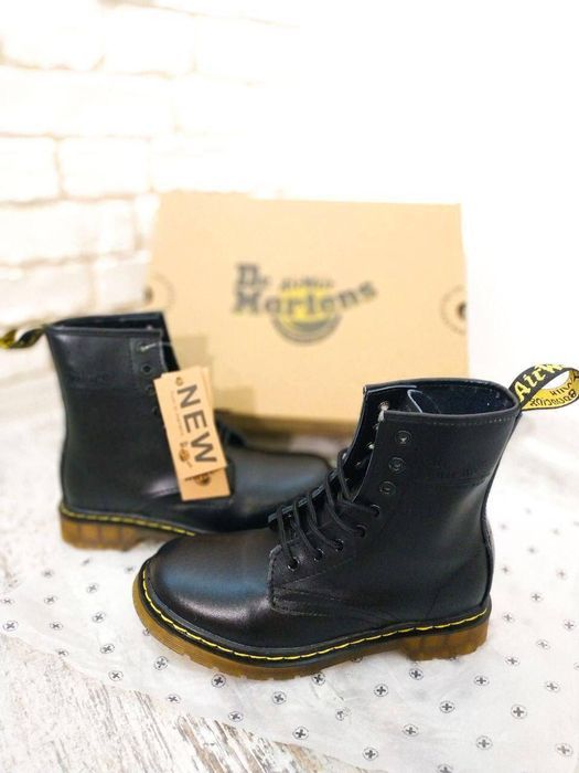 Ботинки женские Dr. Martens 1460 Black 11822006 Доктор Мартинс (ХУТРО)