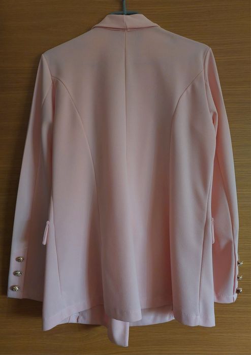 Blazer Rosa Carcela Dupla Botões, TM