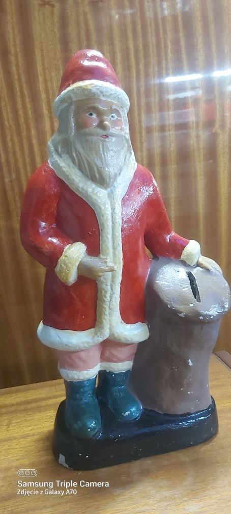 Stary święty Mikołaj gipsowy