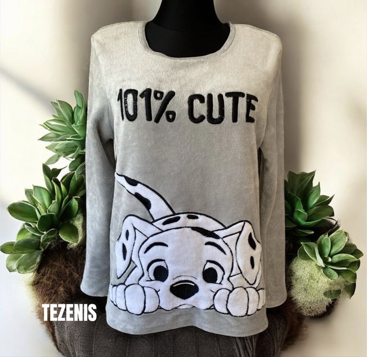 Tezenis Bluza sweter piżama bawełniana Disney z pieskiem pluszowa M L