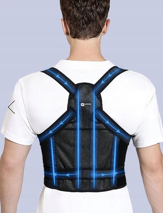 Korektor postawy stabilizator na plecy na rzep czarny S kręgosłup