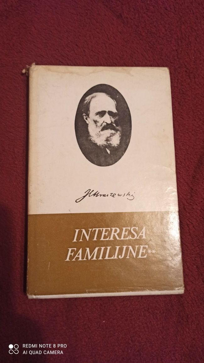 Książka Interesa familijne- J. I. Kraszewski