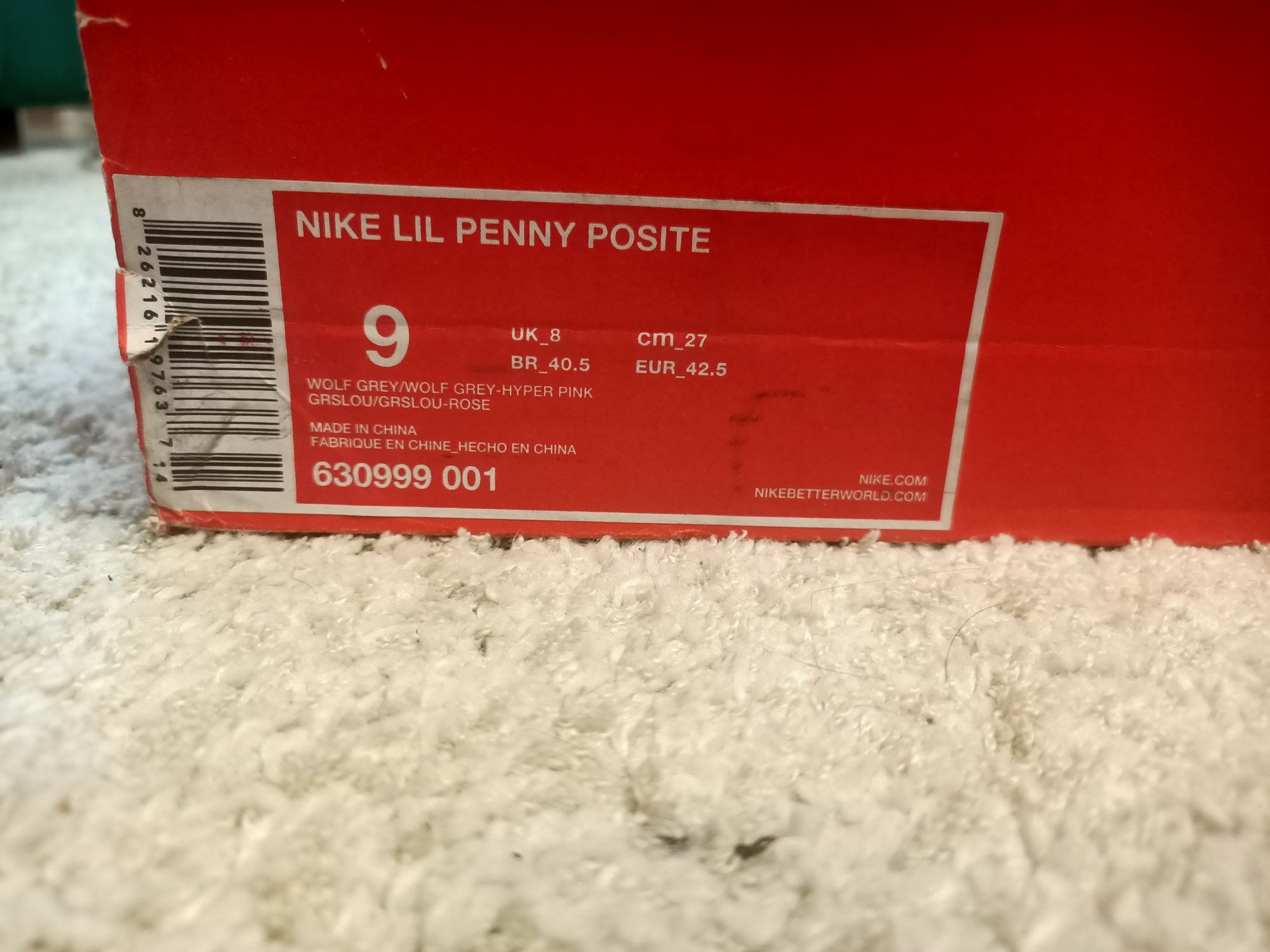 Nike Lil' Penny Posite - Hyper Pink/Wolf Grey