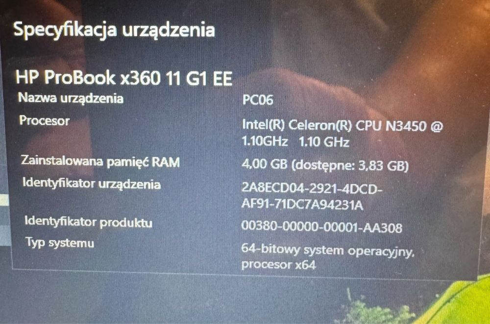 Laptop HP ProBook x360 11 G1 Edukacja Szkoła Nauka