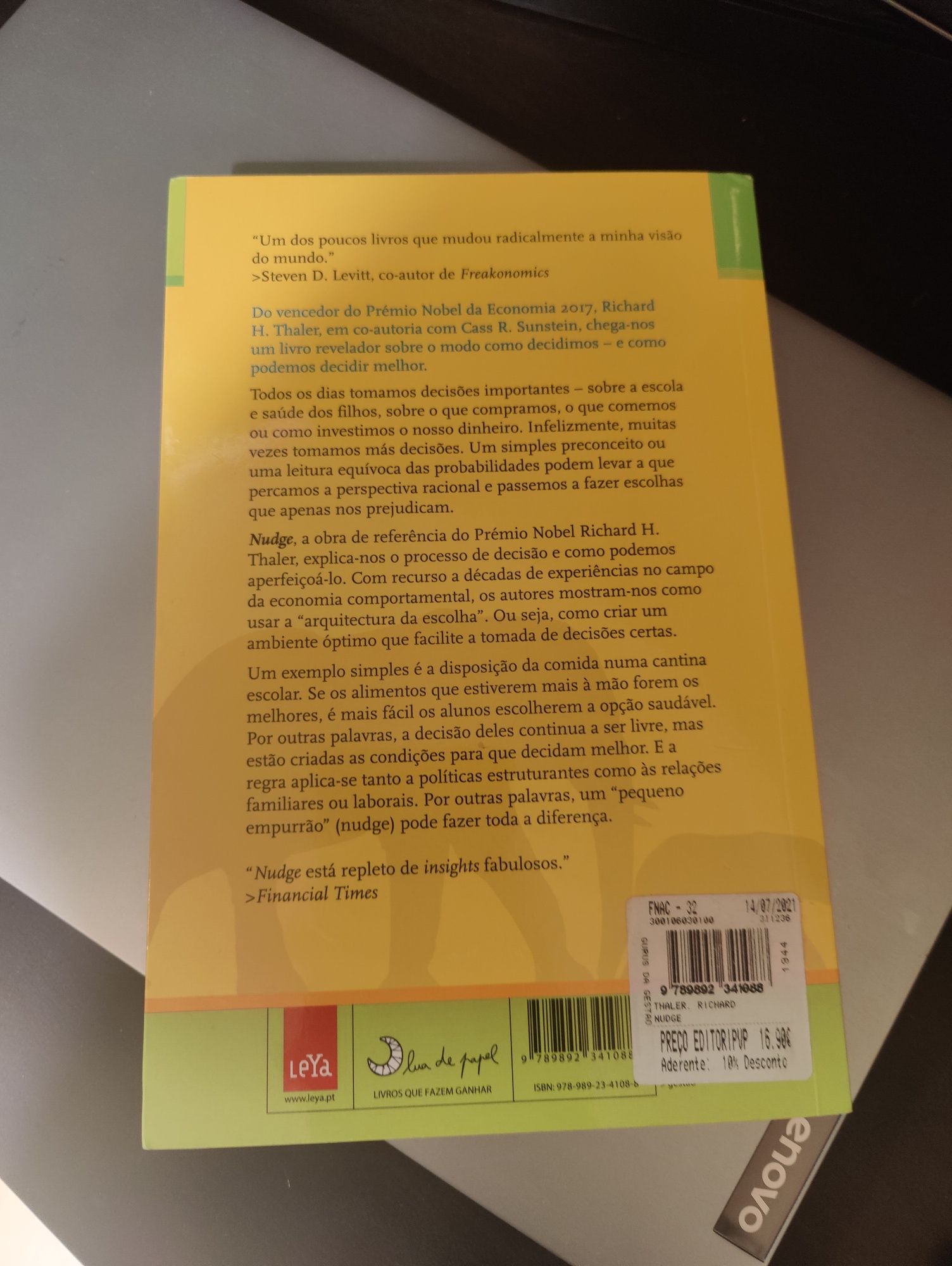 Nudge Um Pequeno Empurrão (Richard H. Thaler)