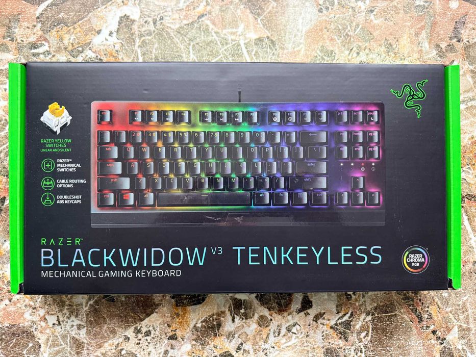 Клавіатура дротова ігрова Razer BlackWidow V3 TKL Yellow Switch ENG