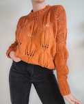 Gruby ażurowy sweter oversize boho Vero Moda