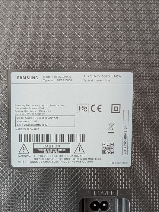 TV Samsung UE58J5000AWXZF 58'' 146cm