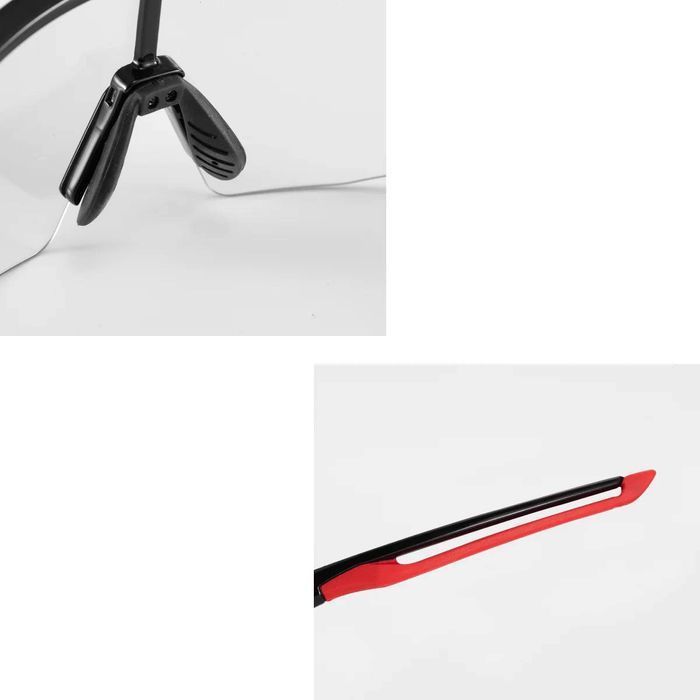 Okulary rowerowe Rockbros 10173 fotochromowe UV400 -  czarno-czerwone
