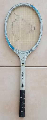 Raquete de Tenis Vintage autografada porJohn  McEnroe