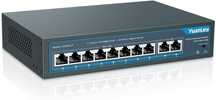 10-portowy przełącznik PoE 8 portów PoE 100 Mb/s 2 gigabity 120 W
