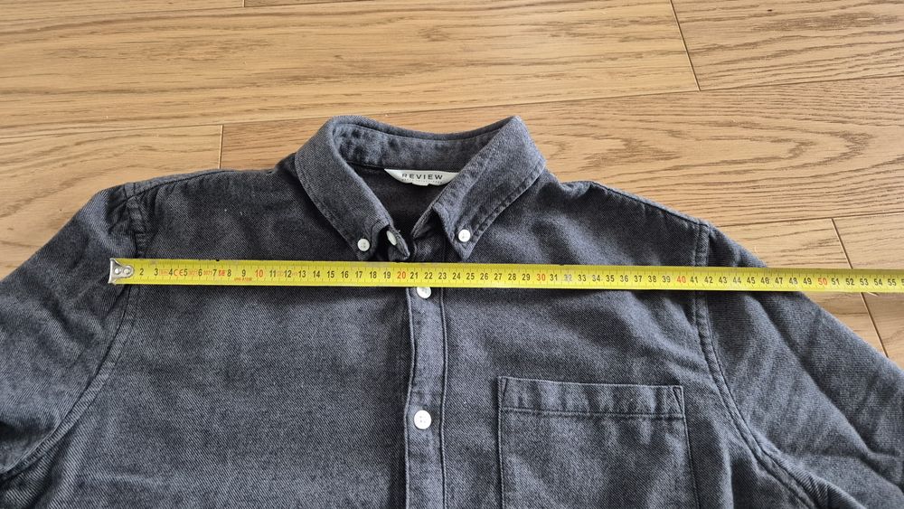 Koszula męska grafitowa casual Review M