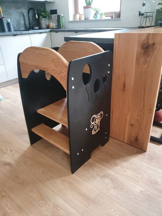 Kitchen helper podest pomocnik dla dzieci dąb sklejka