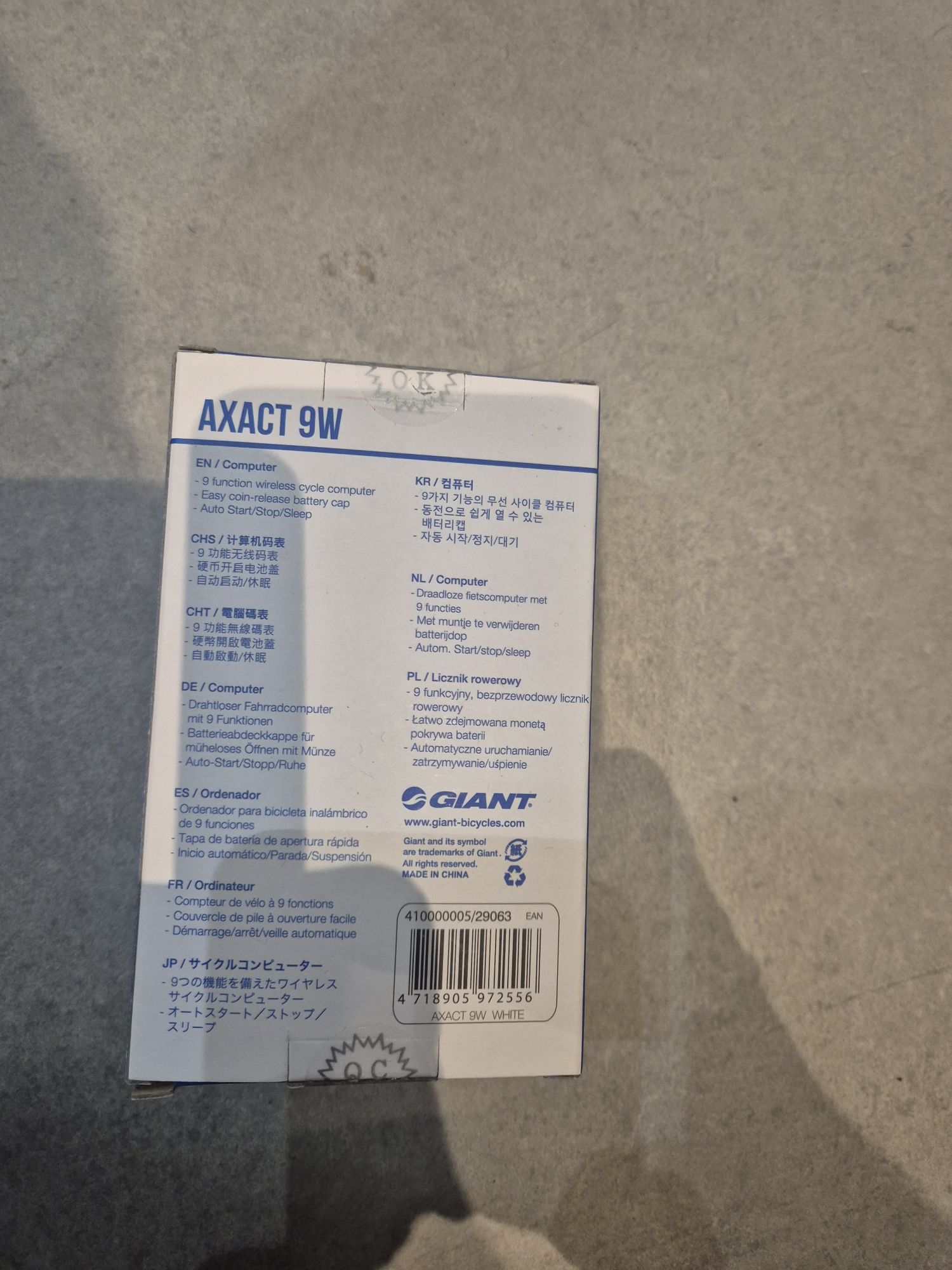 Giant Licznik Axact 9W, bezprzewodowy
