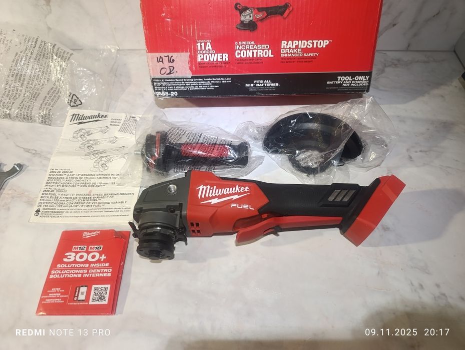 Milwaukee 2888-20 акумуляторна шліф машинка з регулюванням обертів 
Ак