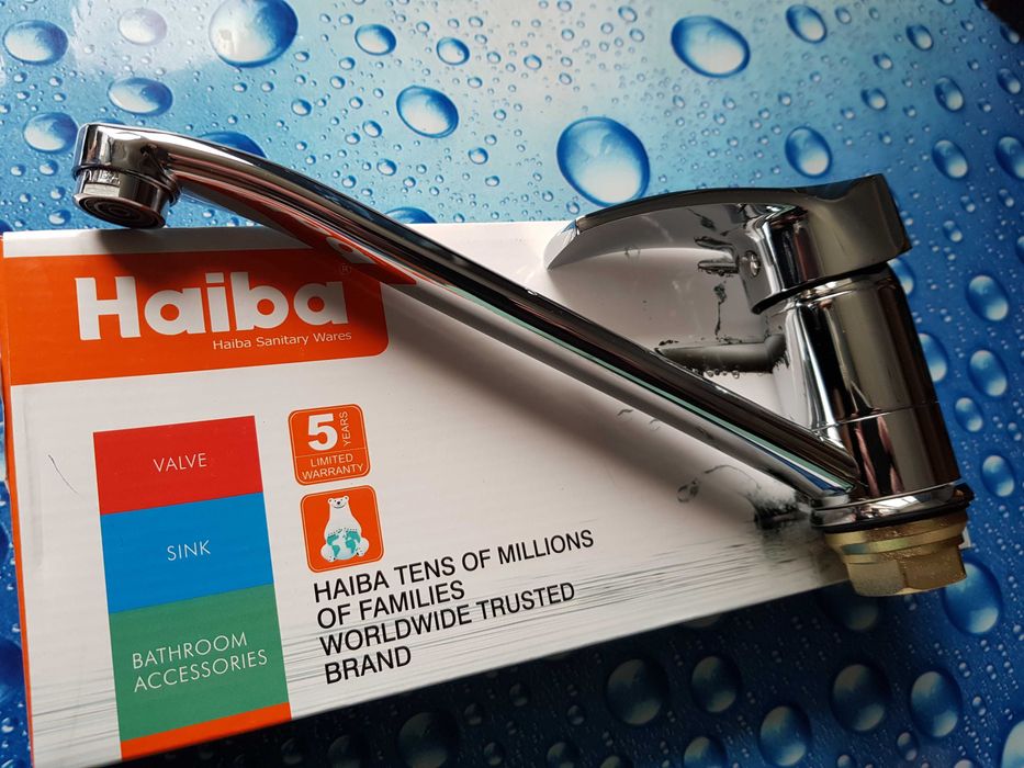 Смеситель змiшувач для кухни HAIBA Focus 004 555 100% Латунь