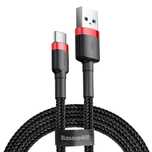 Baseus wytrzymały kabel USB / USB C QC3.0 3A 1m czarno-czerwony