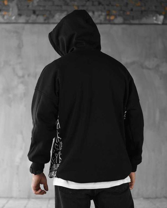 Стильне чоловіче худі “Doberman” на флісі  оверсайз, Без передоплати!