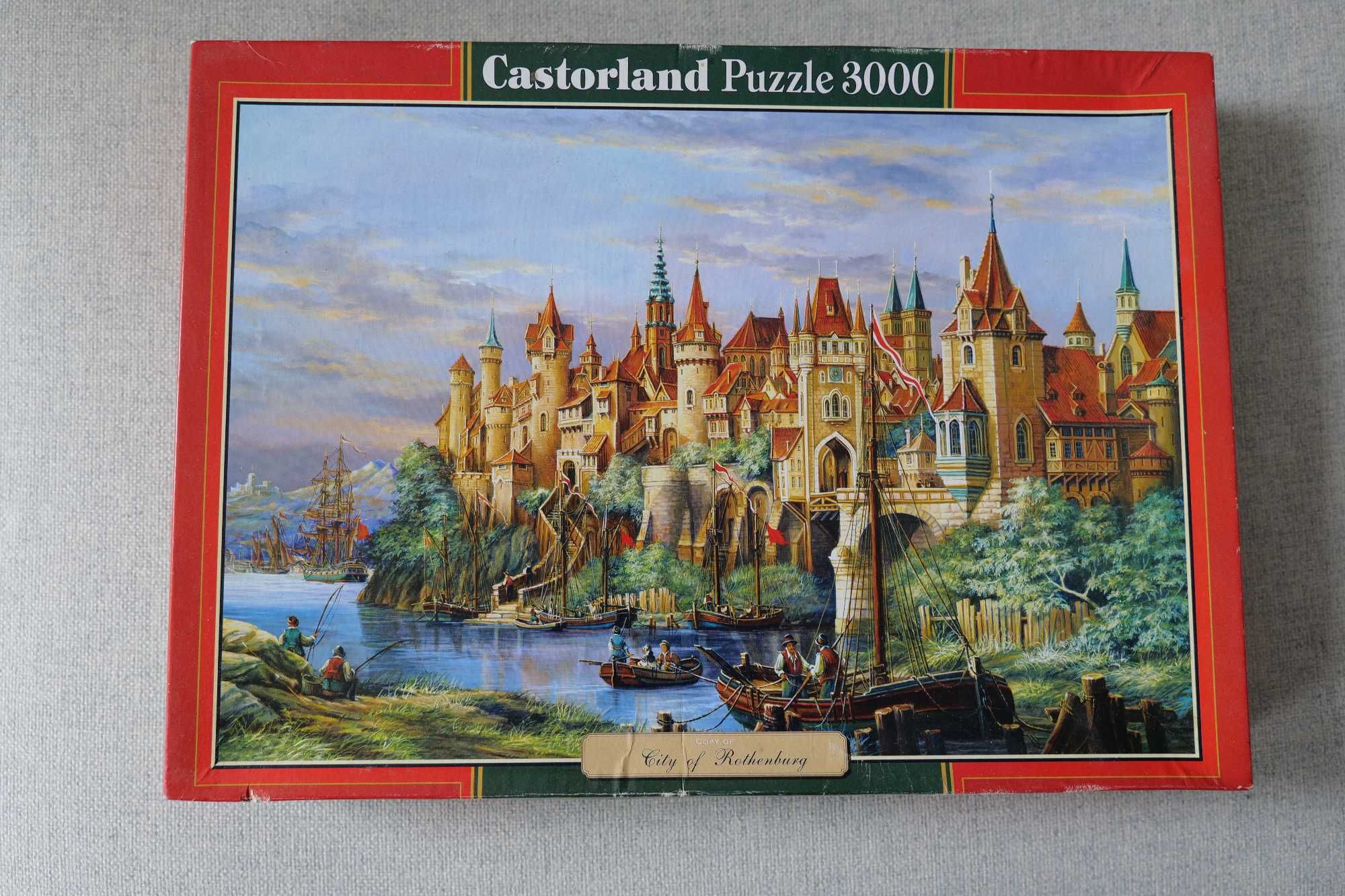 Puzzle 3000 - Turcja, Istambuł + Castorland Puzzle City of Rothenburg