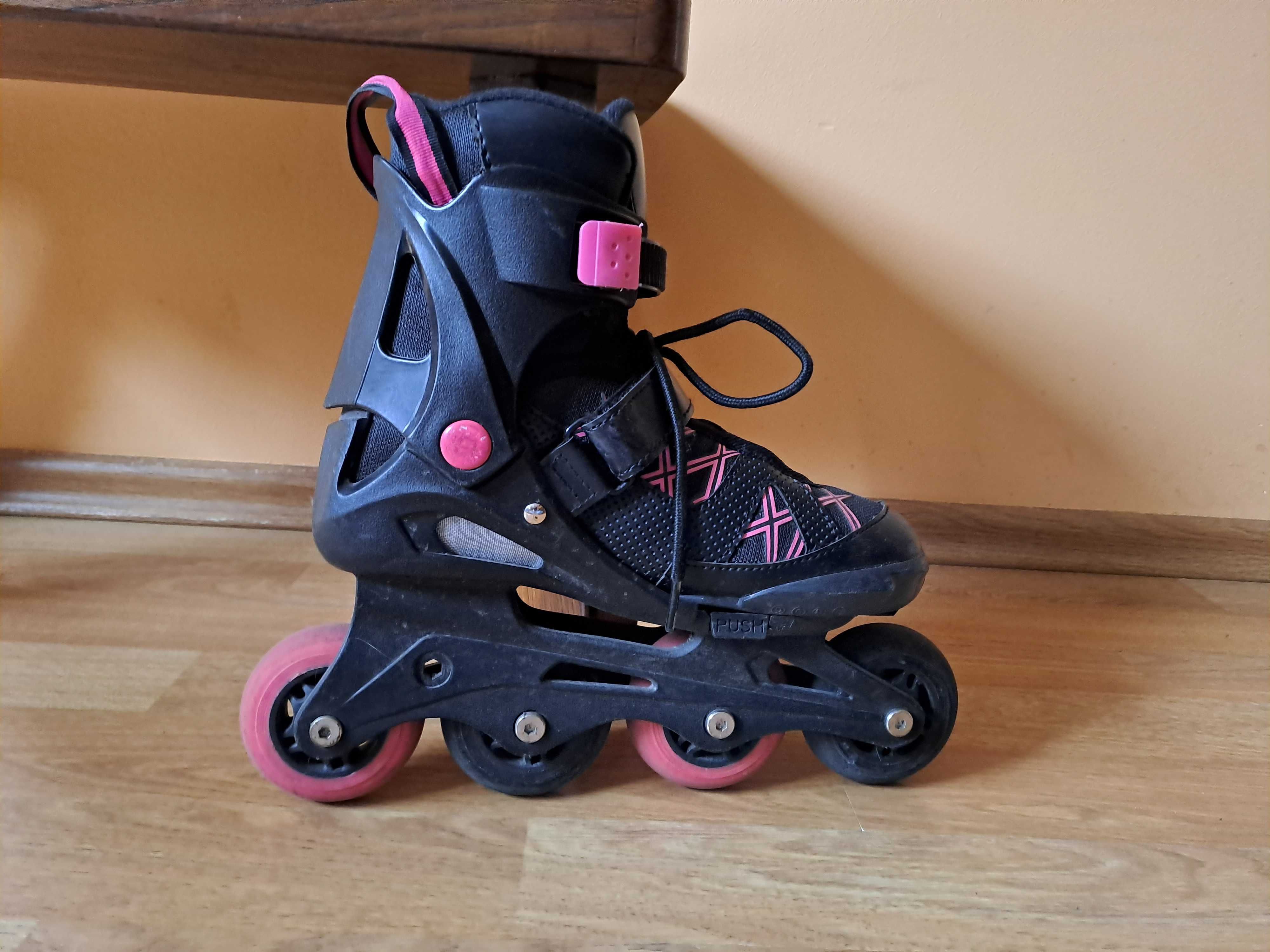 Rolki lady moldana roz. 32-35(36) czarno-różowe