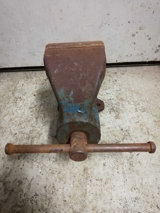 Imadło 125mm niemieckie DDR LES ślusarskie warsztatowe 35 kg stare